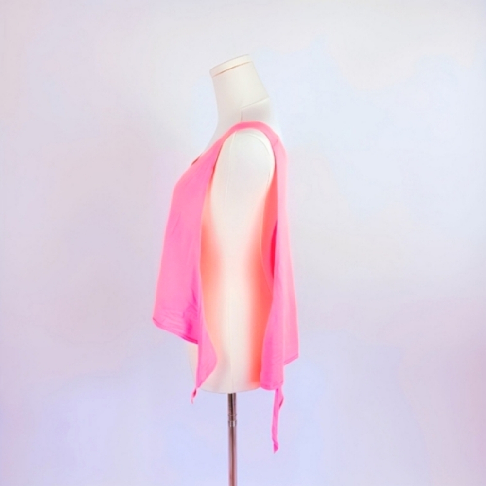 PINK Victoria's Secret Side-Tie Tank Top M Sleeveless Pink Workout Tank Top - Picture 4 of 7